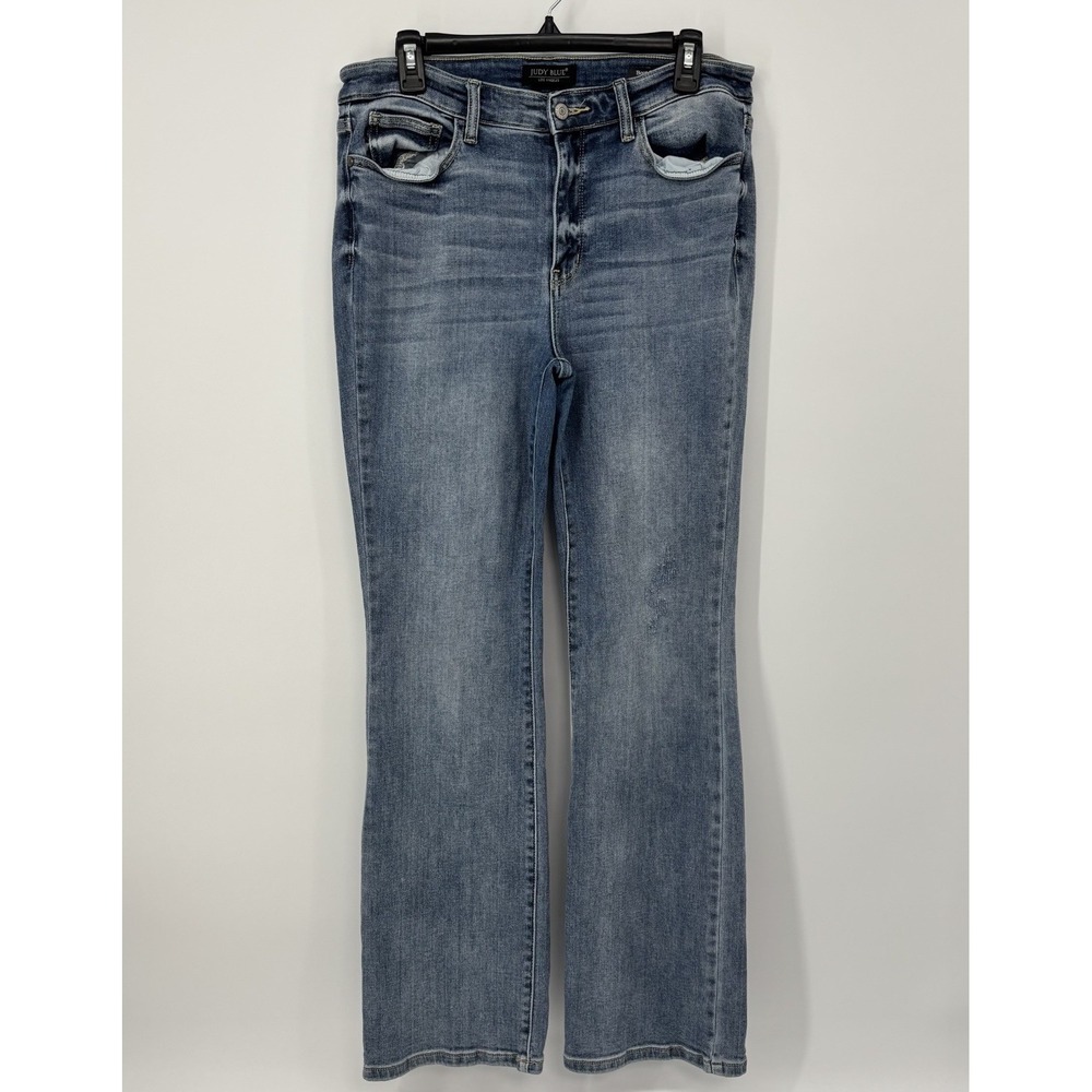 Judy Blue Bootcut Jeans Women's 13/31 Denim Stretch Distressed Western